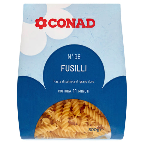 Pasta di Semola di Grano Duro N°98 Fusilli 500 g Conad