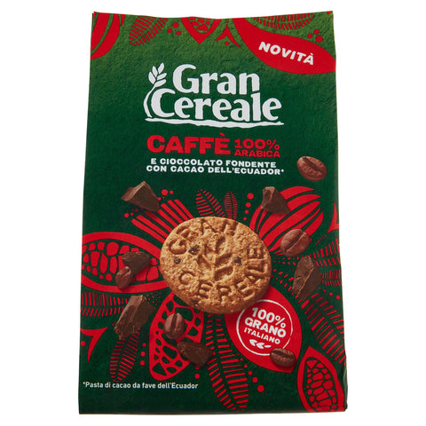 Gran Cereale Biscotti con Caffè 100% Arabica e Cioccolato Fondente con Fave dell'Ecuador 280g