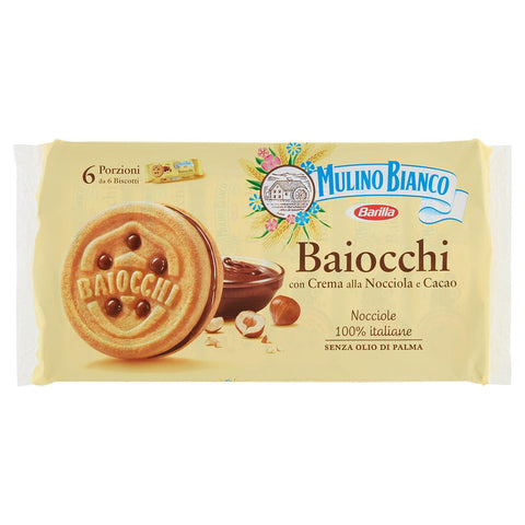 Biscotti Baiocchi Mulino Bianco con crema alla nocciola e Cacao x6 porzioni