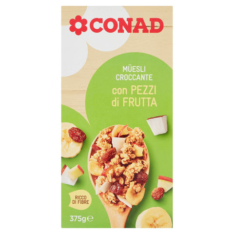 Muesli croccanti con pezzi di frutta Conad 375gr