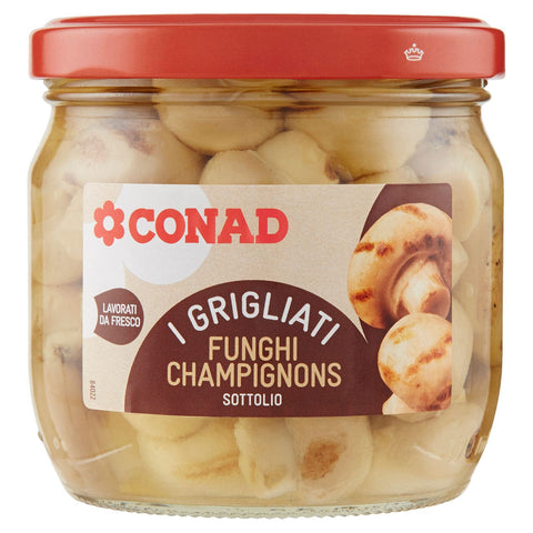 Funghi champignon grigliati sott'olio Conad 320gr