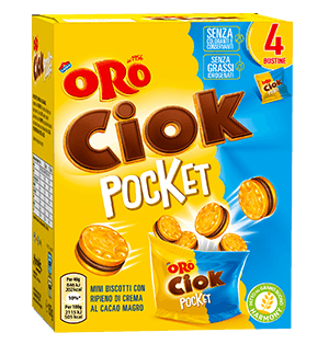 Oro Ciok pocket mini biscotti con cioccolato 4 bustine