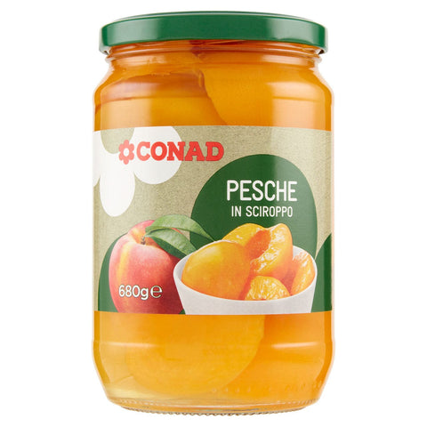 Pesche In Sciroppo Sciroppate Conad 680 G