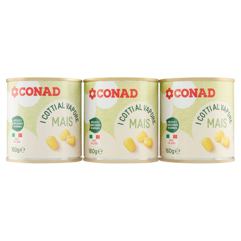 Mais in lattina cotti al vapore Conad 160gr X3